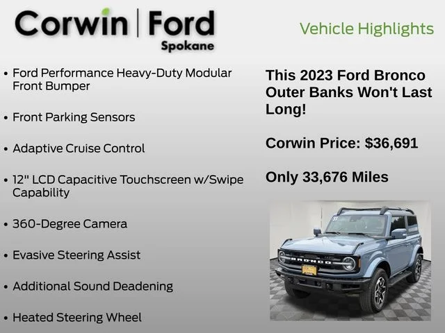 Certified Used 2023 Azure Gray Metallic Ford Outer Banks image 19