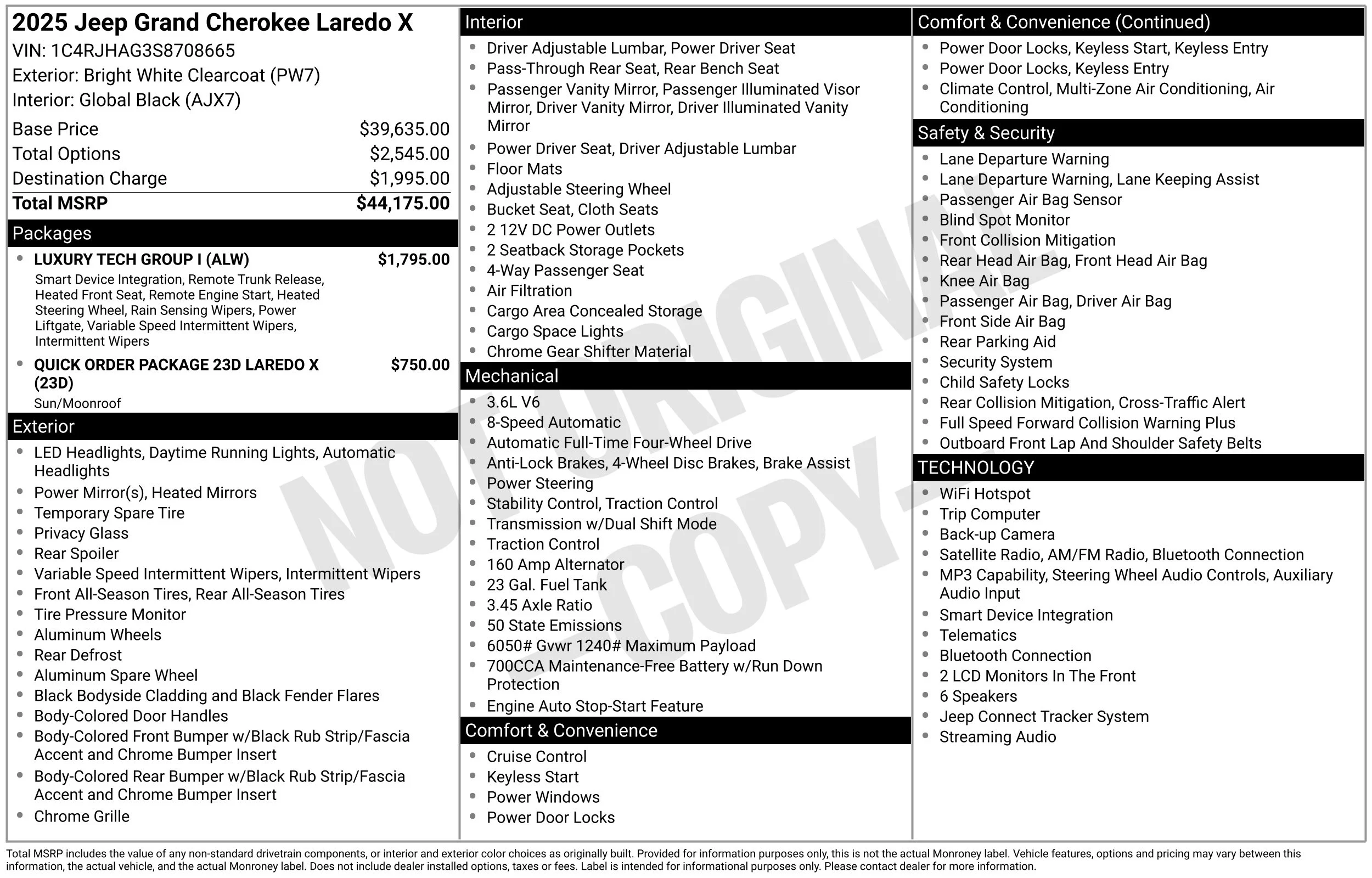 Used 2025 Bright White Clearcoat Jeep Laredo X image 48