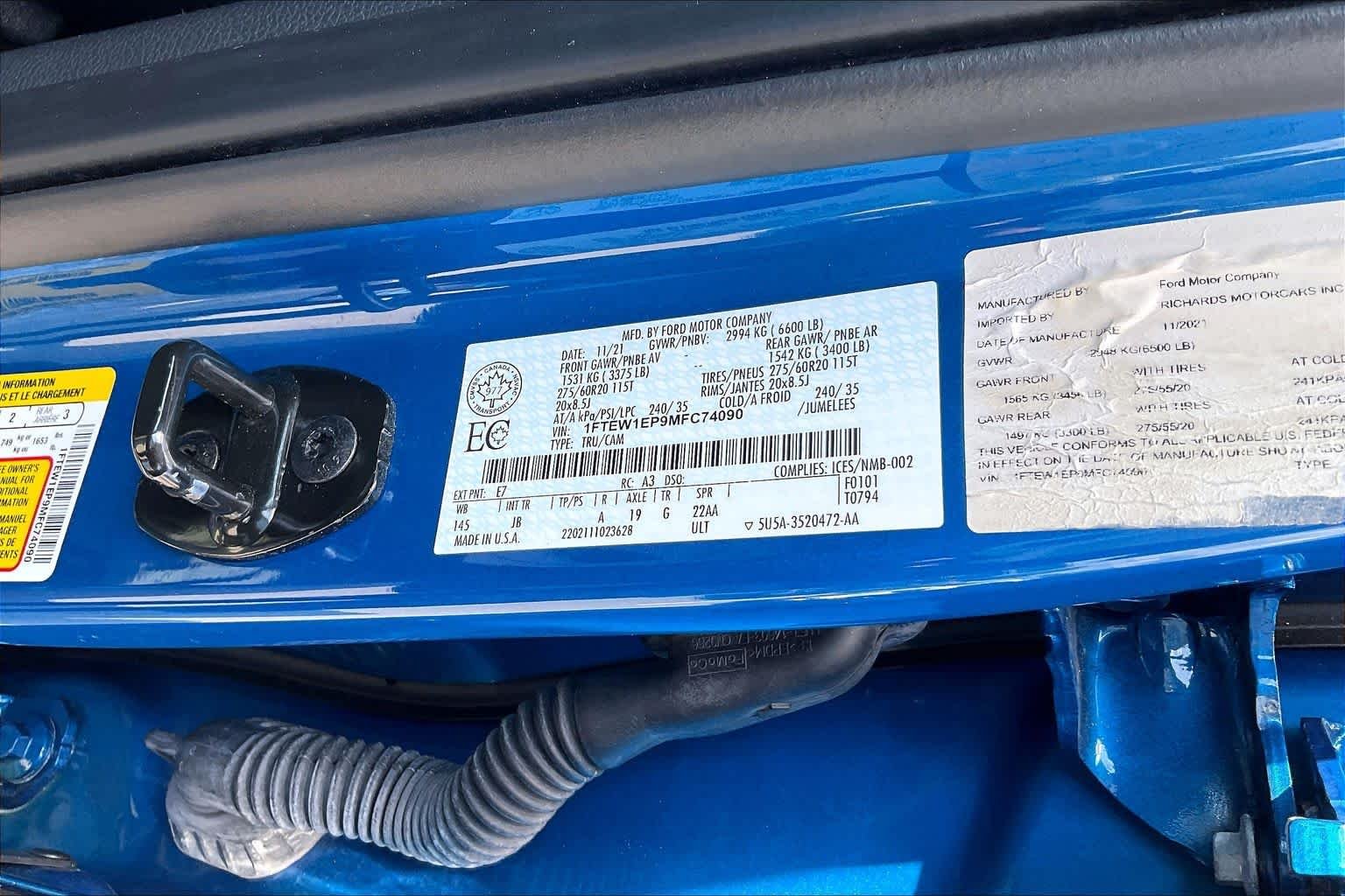 Used 2021 Velocity Blue Metallic Ford XL image 31