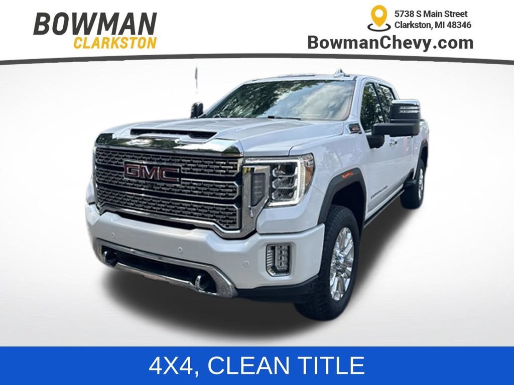 Used 2021 WHITE FROST TRICOAT GMC Denali image 1
