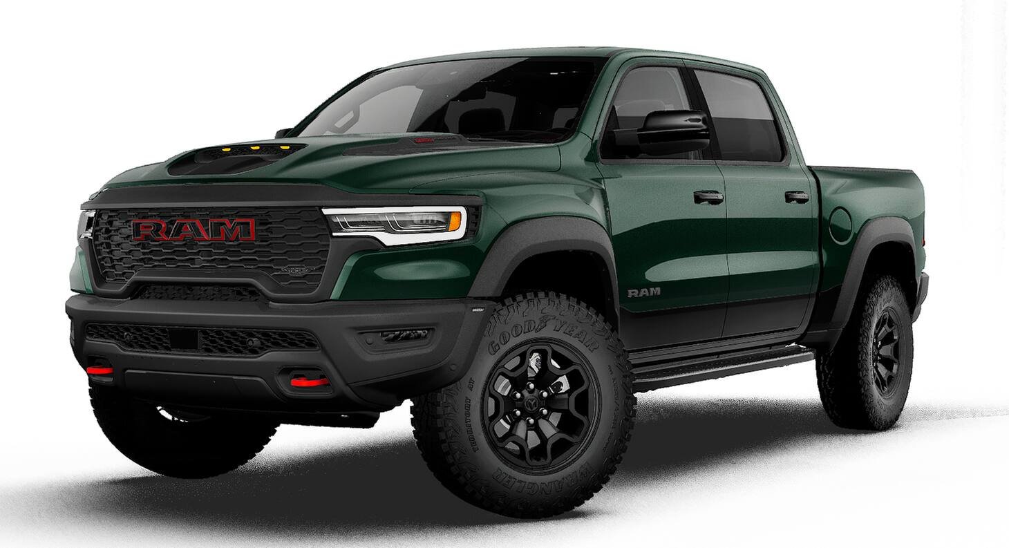 New 2027 Serrano-Green Metallic Exterior Paint RAM TRX image 1