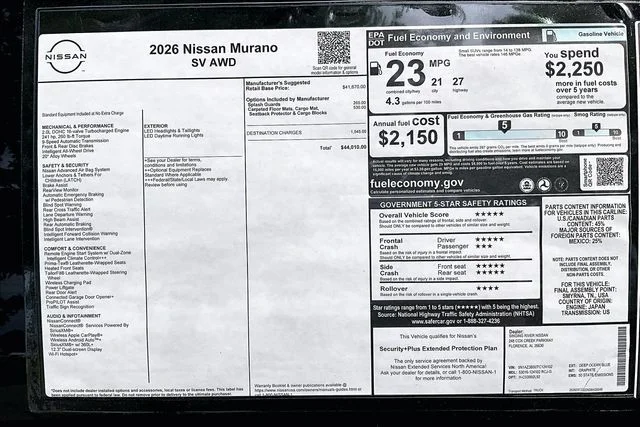New 2026 Deep Ocean Blue Pearl Nissan SV image 22