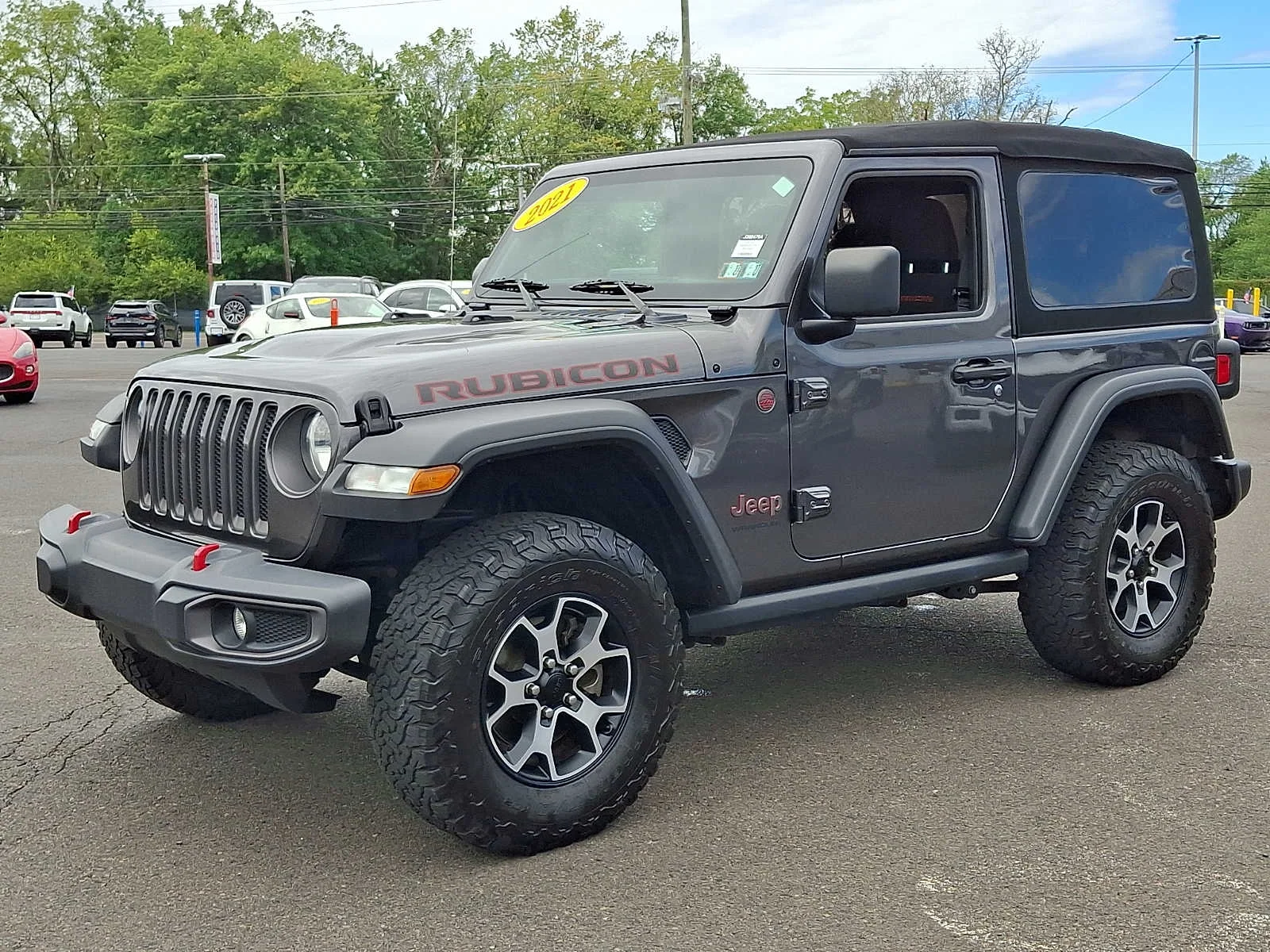 Used 2021 Granite Crystal Metallic Clearcoat Jeep Rubicon image 3