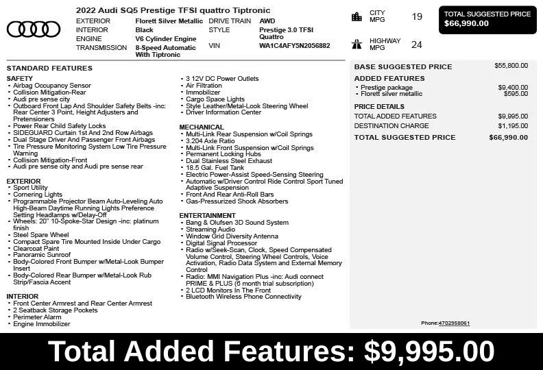 Used 2022 Silver Audi Prestige image 3