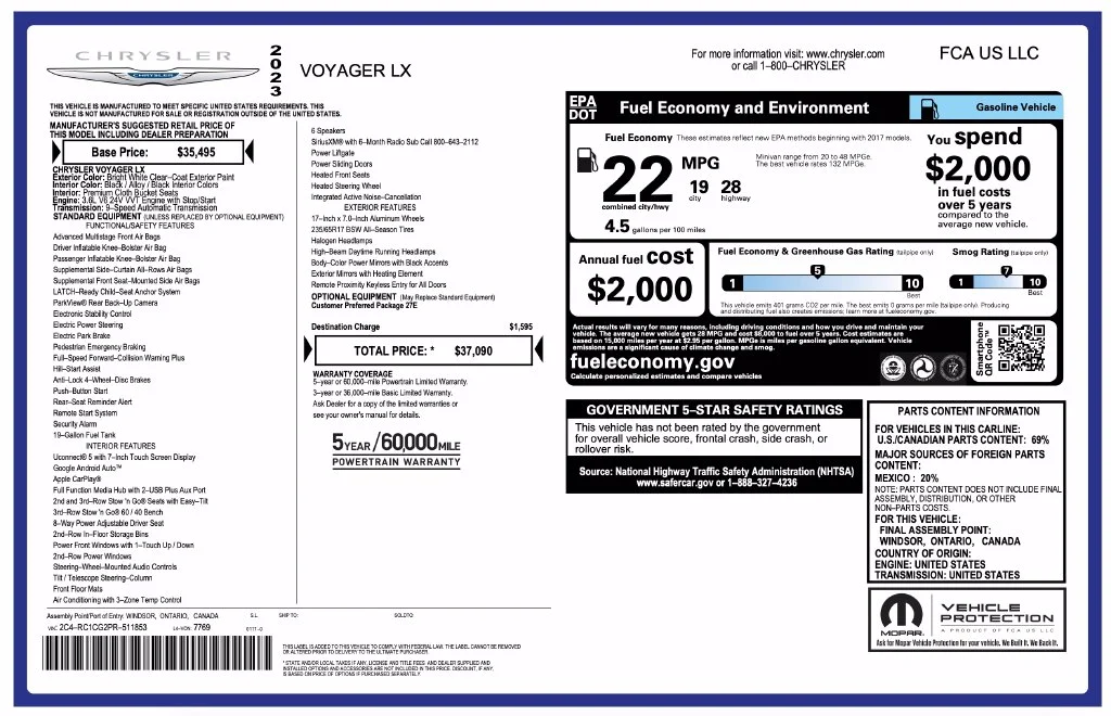 Used 2023 White Chrysler LX image 7