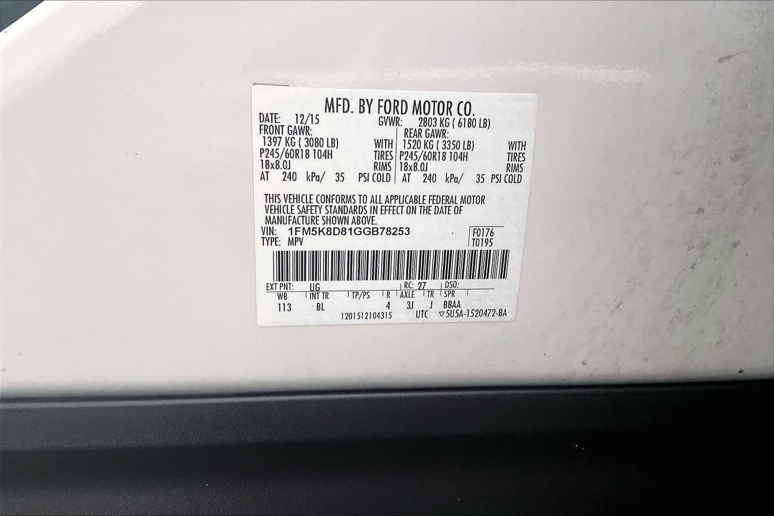 Used 2016 White Platinum Metallic Tri-Coat Ford XLT image 38