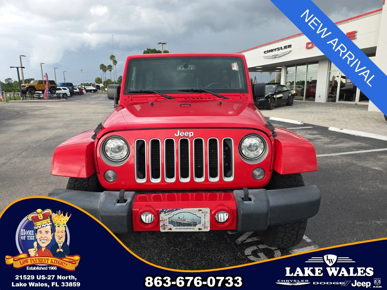 Used 2017 Red Jeep Unlimited Sahara image 2