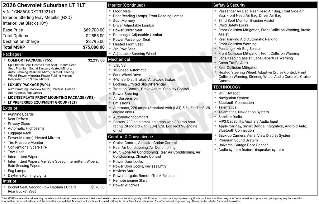 Certified Used 2026 Sterling Gray Metallic Chevrolet LT image 9