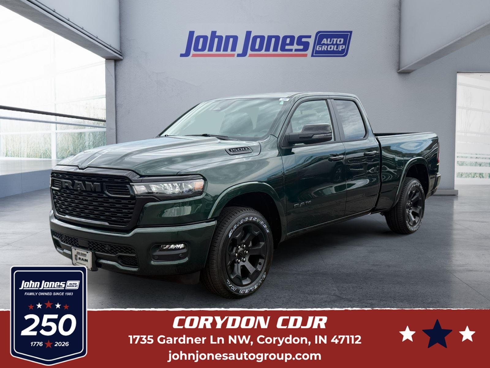 New 2026 Serrano-Green Metallic Exterior Paint RAM BIG HORN 4X4 QUAD CAB 6