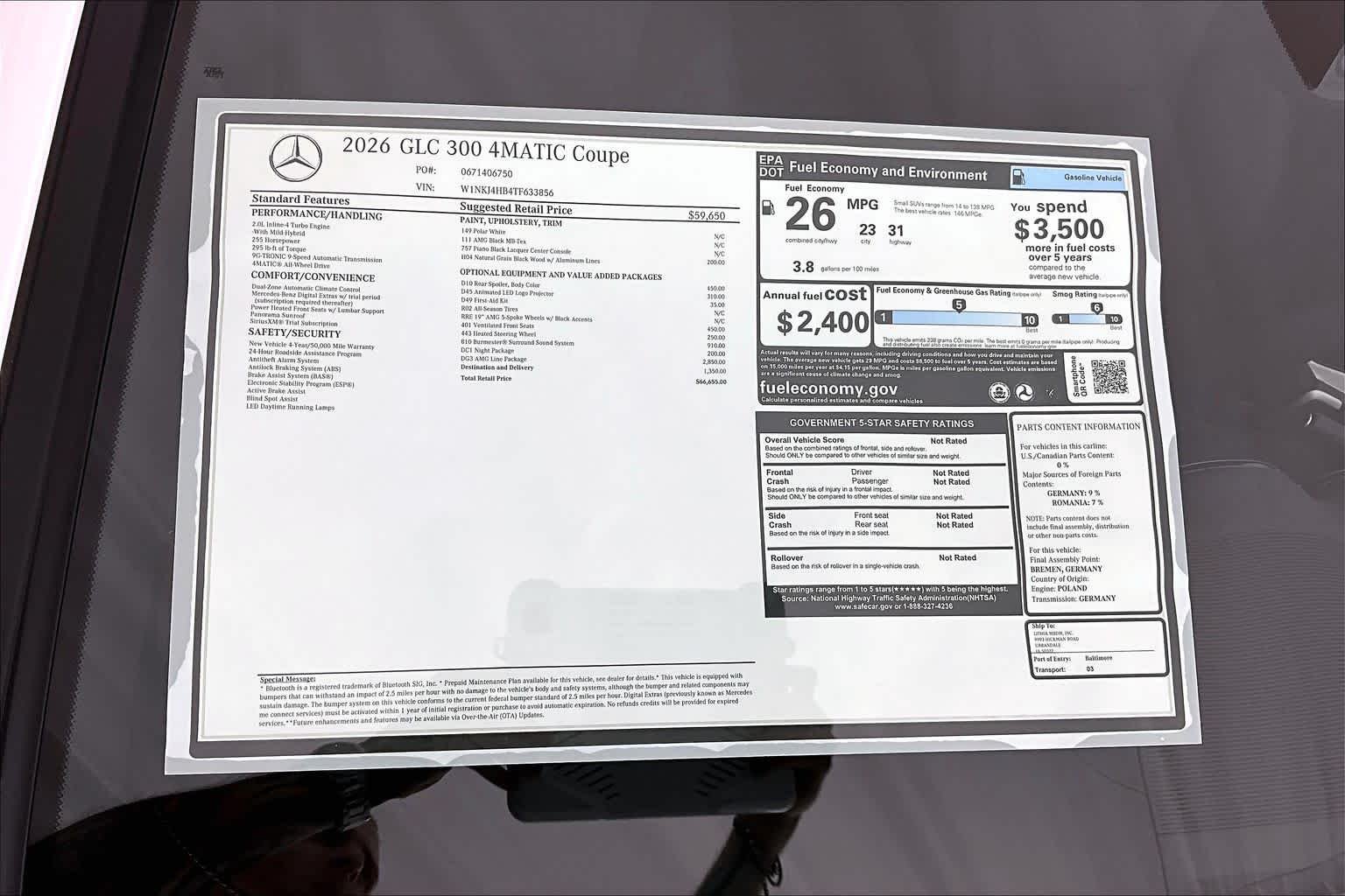 New 2026 Polar White Mercedes-Benz GLC 300 image 25