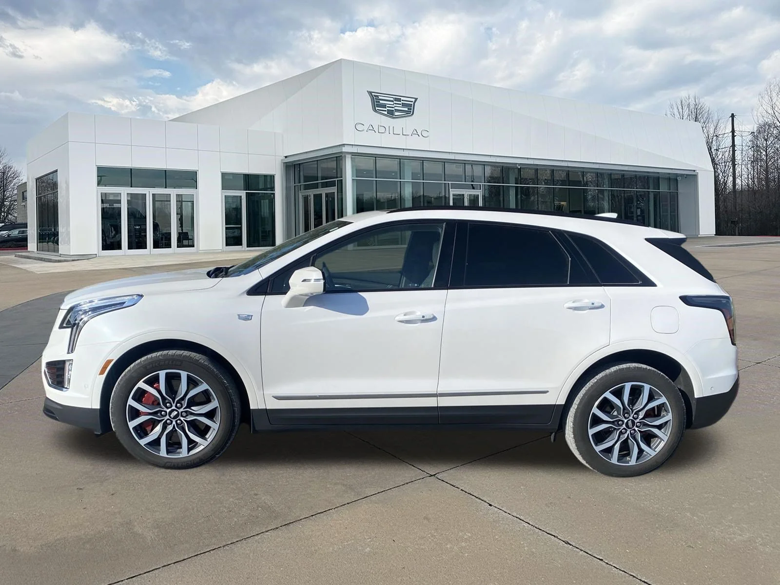 Used 2024 Crystal White Tricoat Cadillac AWD Sport image 2