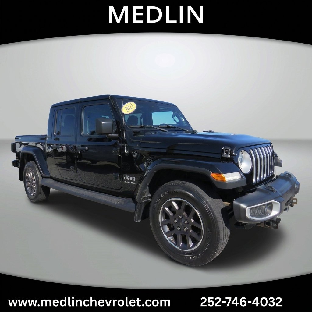 Used 2021 Black Clearcoat Jeep Overland image 2