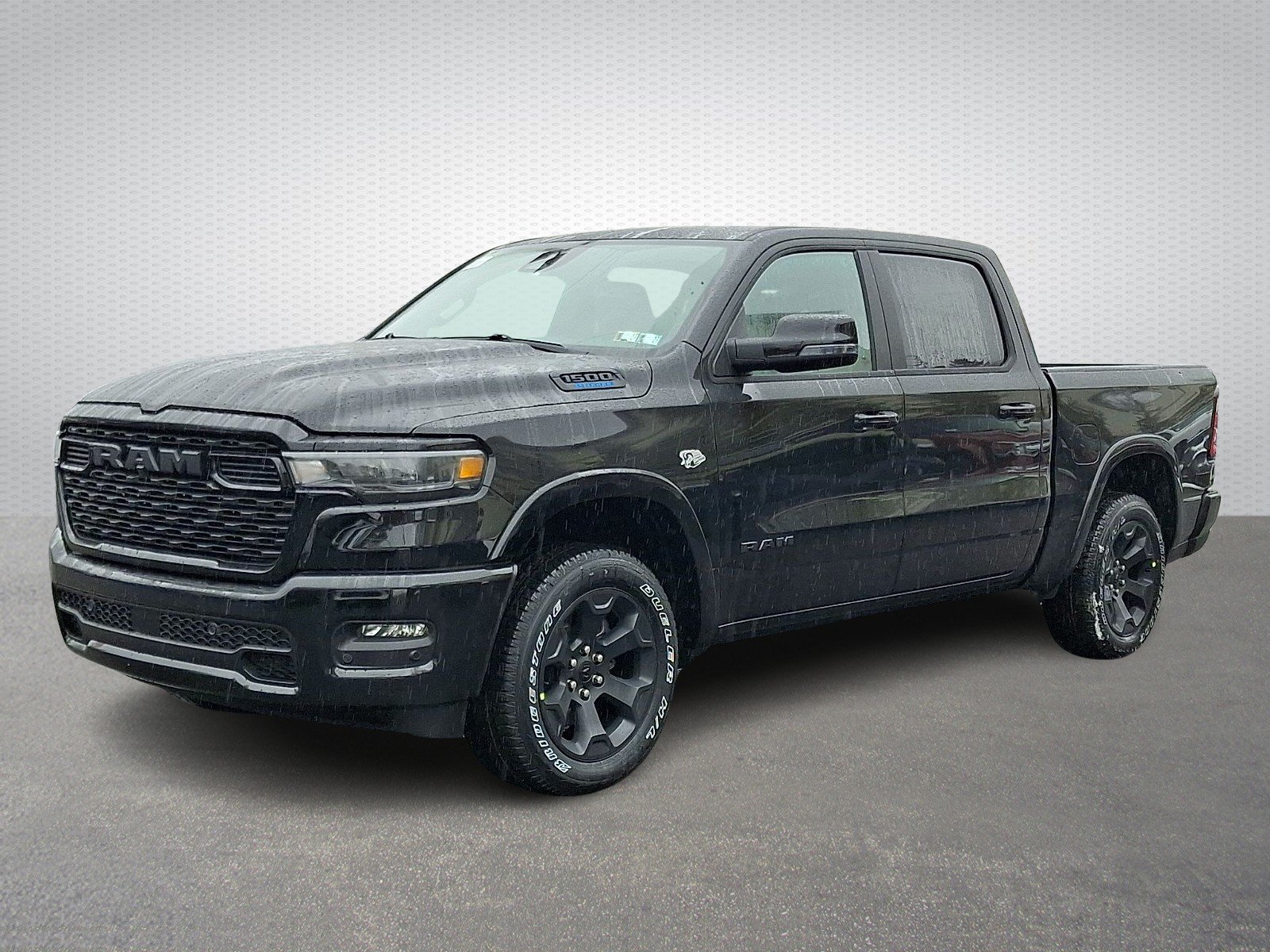 New 2026 Diamond Black Crystal Pearl-Coat Exterior Paint RAM Big Horn Crew Cab 4x4 5