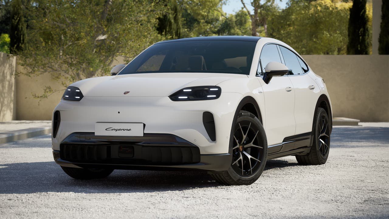 New 2026 White Porsche Coupe Electric image 1