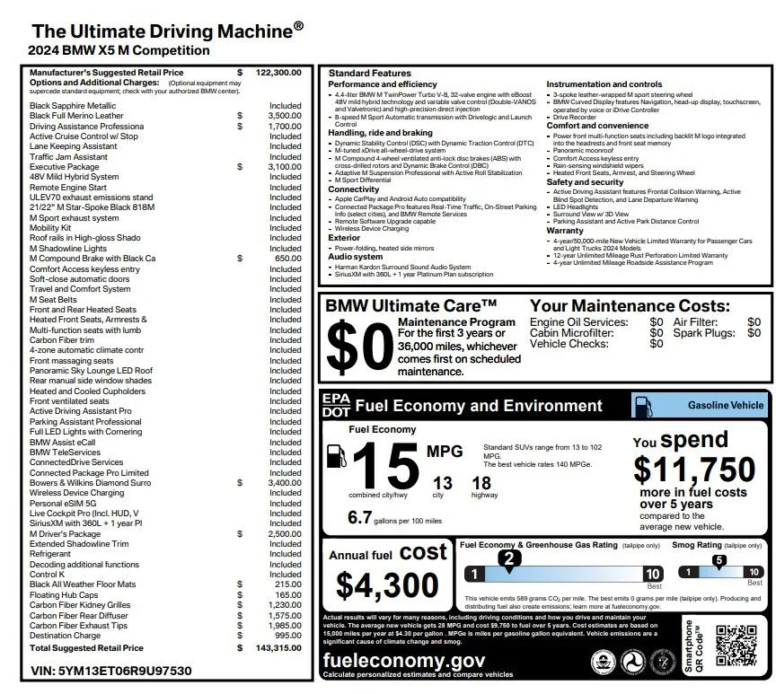 Used 2024 Black BMW Competition image 2