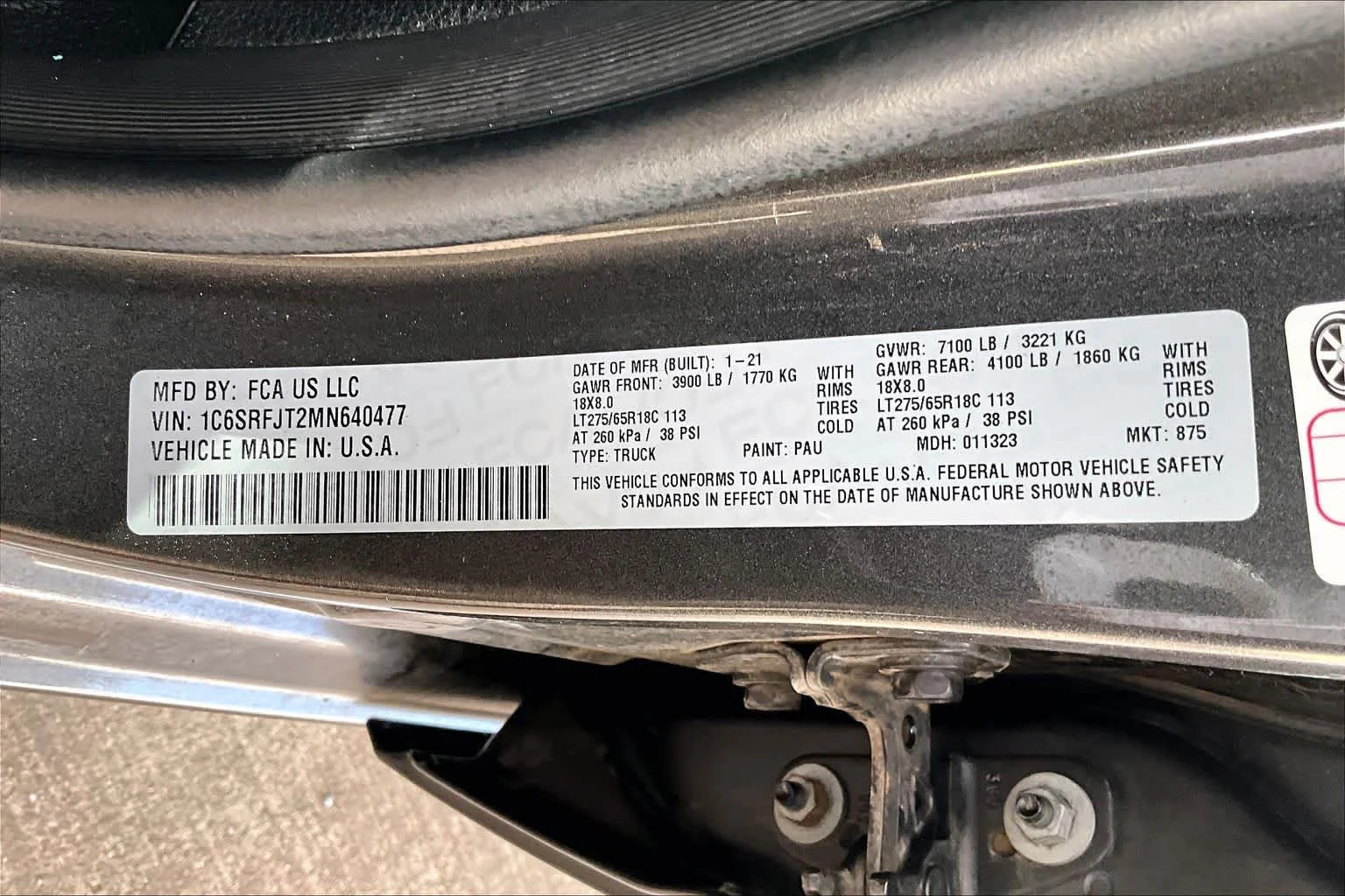 Used 2021 Granite Crystal Metallic Clearcoat Ram Laramie image 35