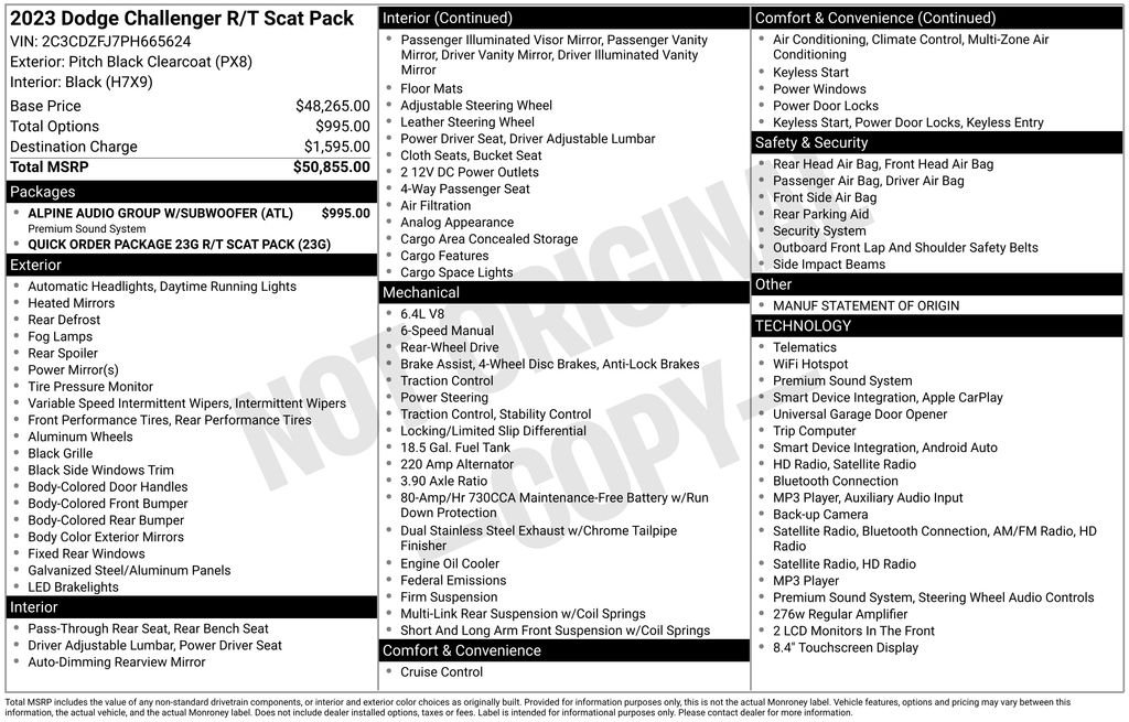 Used 2023 Black Dodge R/T Scat Pack image 22