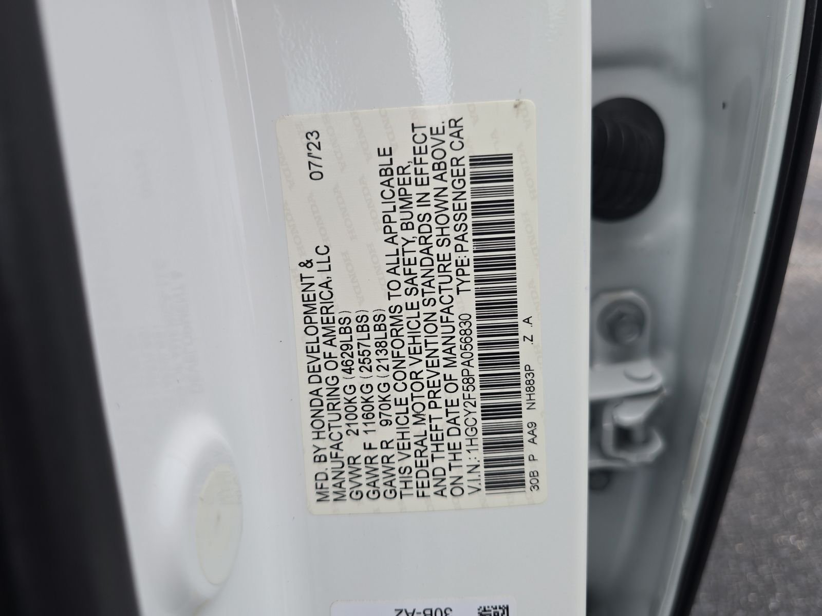 Used 2023 White Honda Sport image 29
