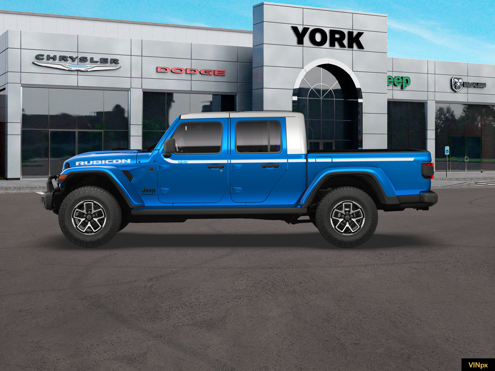 New 2026 Hydro Blue Pearl-Coat Exterior Paint Jeep Rubicon image 15