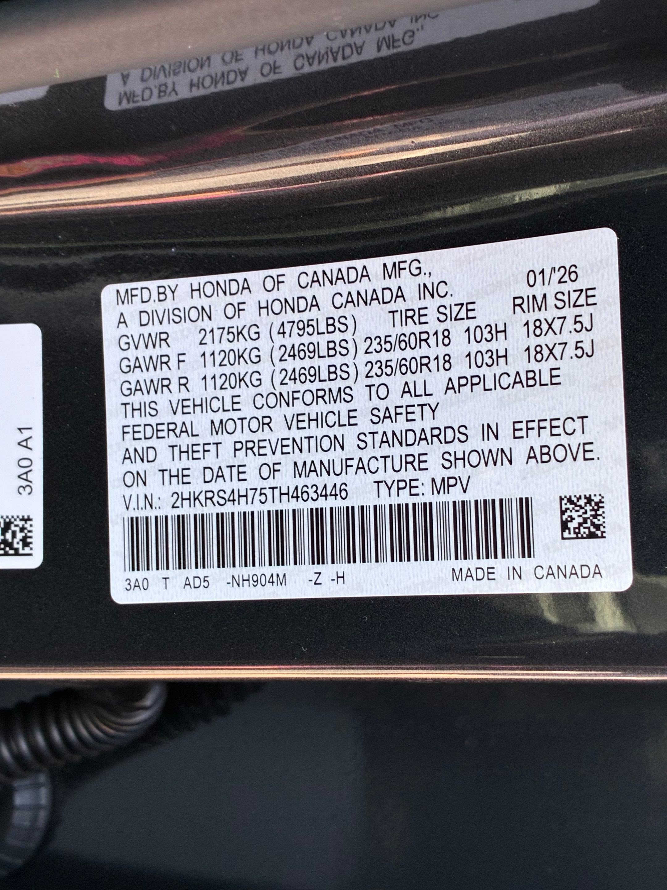 New 2026 Meteorite Gray Metallic Honda EX-L image 26