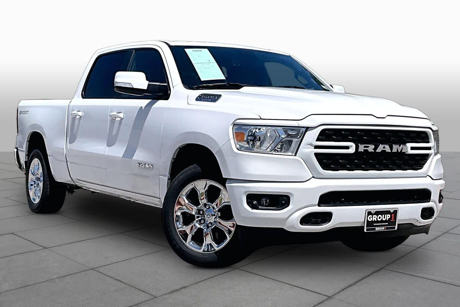 Used 2022 Bright White Clearcoat Ram Big Horn image 3
