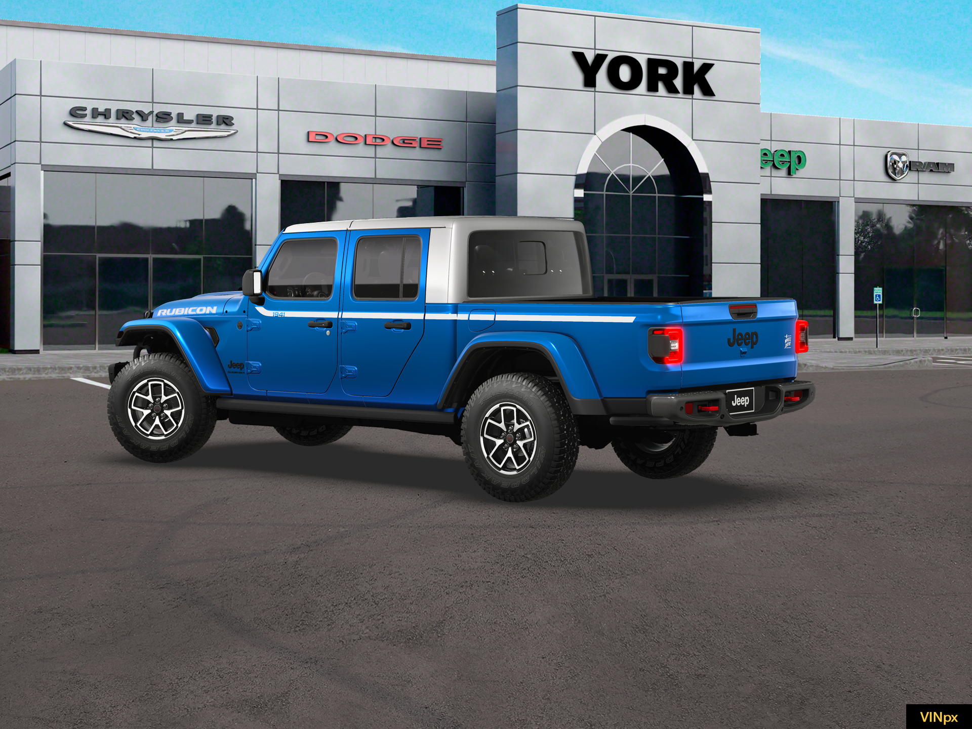 New 2026 Hydro Blue Pearl-Coat Exterior Paint Jeep Rubicon image 16