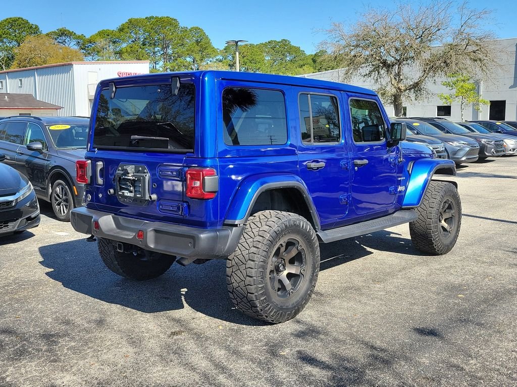 Used 2020 Blue Jeep Unlimited Sahara image 6