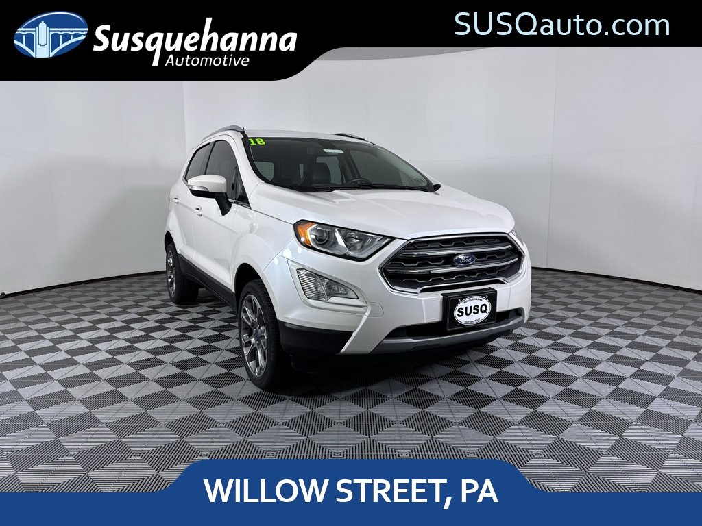 White Platinum Tri-Coat Metallic 2018 Ford EcoSport SUV / Crossover All-Wheel Drive