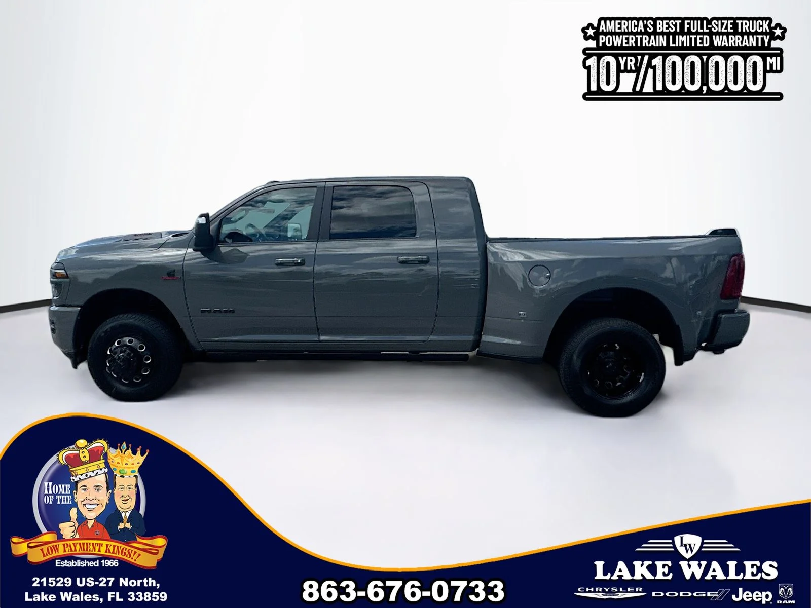 New 2026 Ceramic Gray Clear-Coat Exterior Paint RAM Laramie image 3