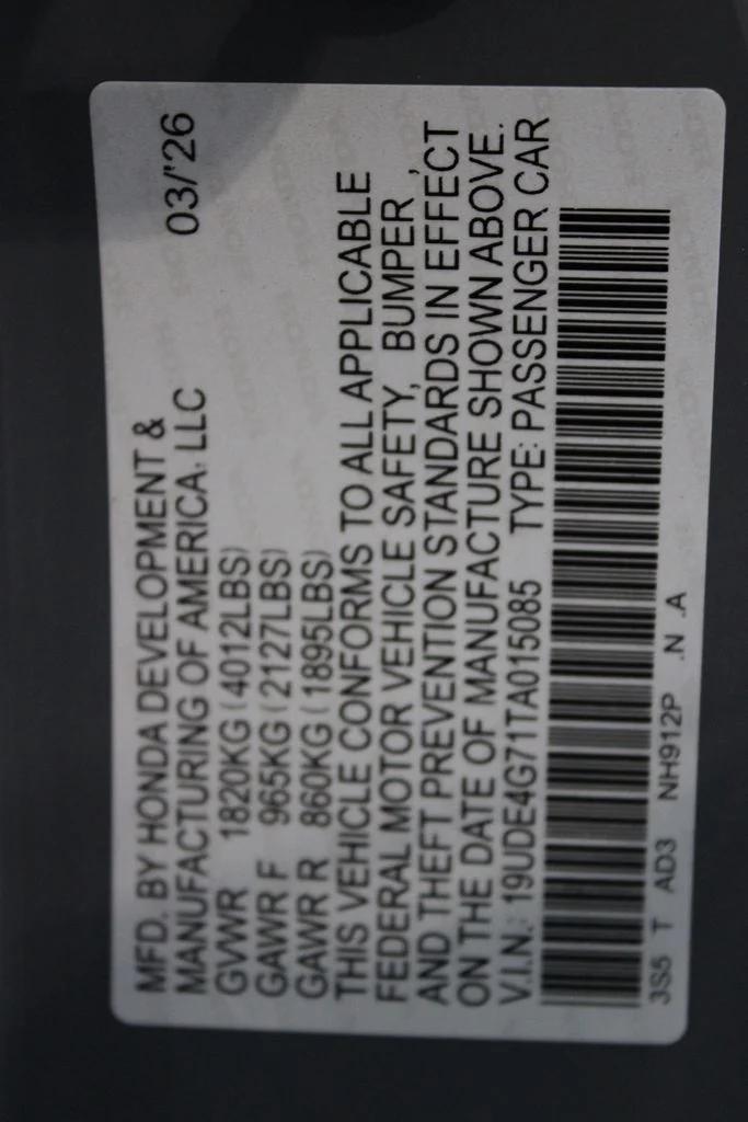 New 2026 Urban Gray Pearl Acura A-Spec Tech Package image 27