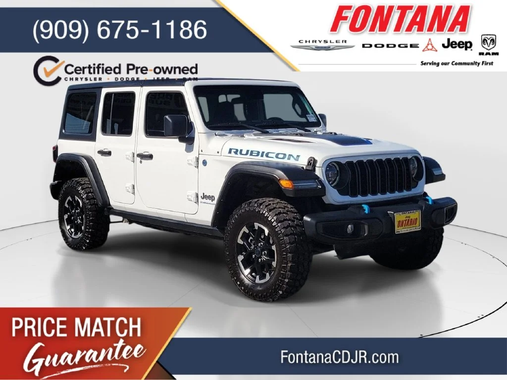 Used 2024 White Jeep Rubicon 4xe image 1
