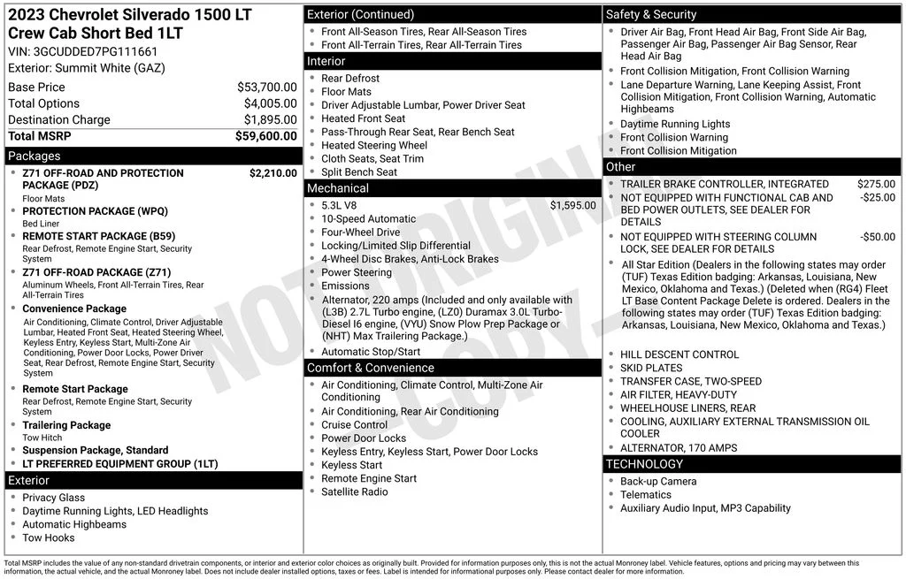Used 2023 White Chevrolet LT image 16
