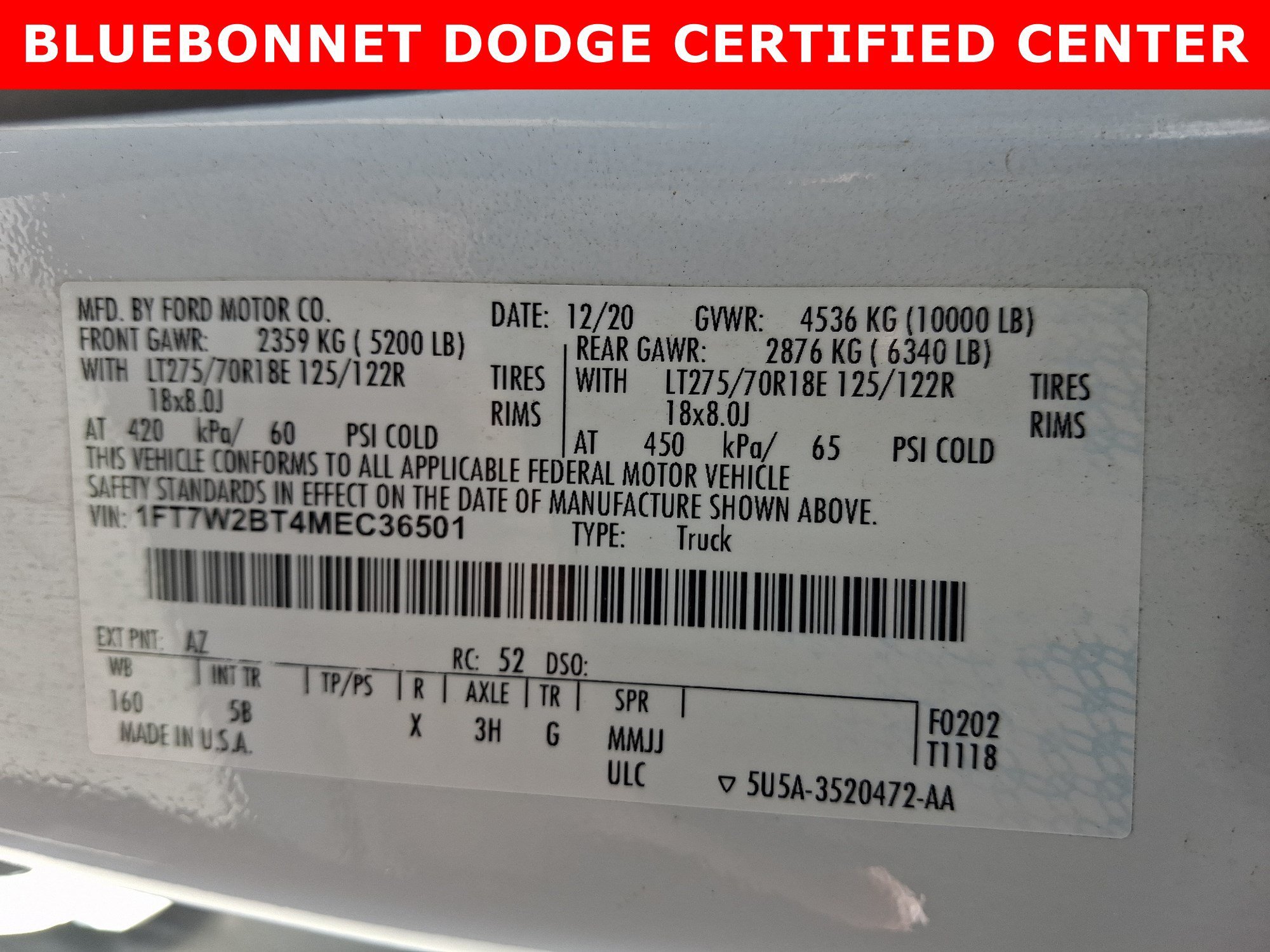 Used 2021 Star White Metallic Tri-Coat Ford LARIAT image 25