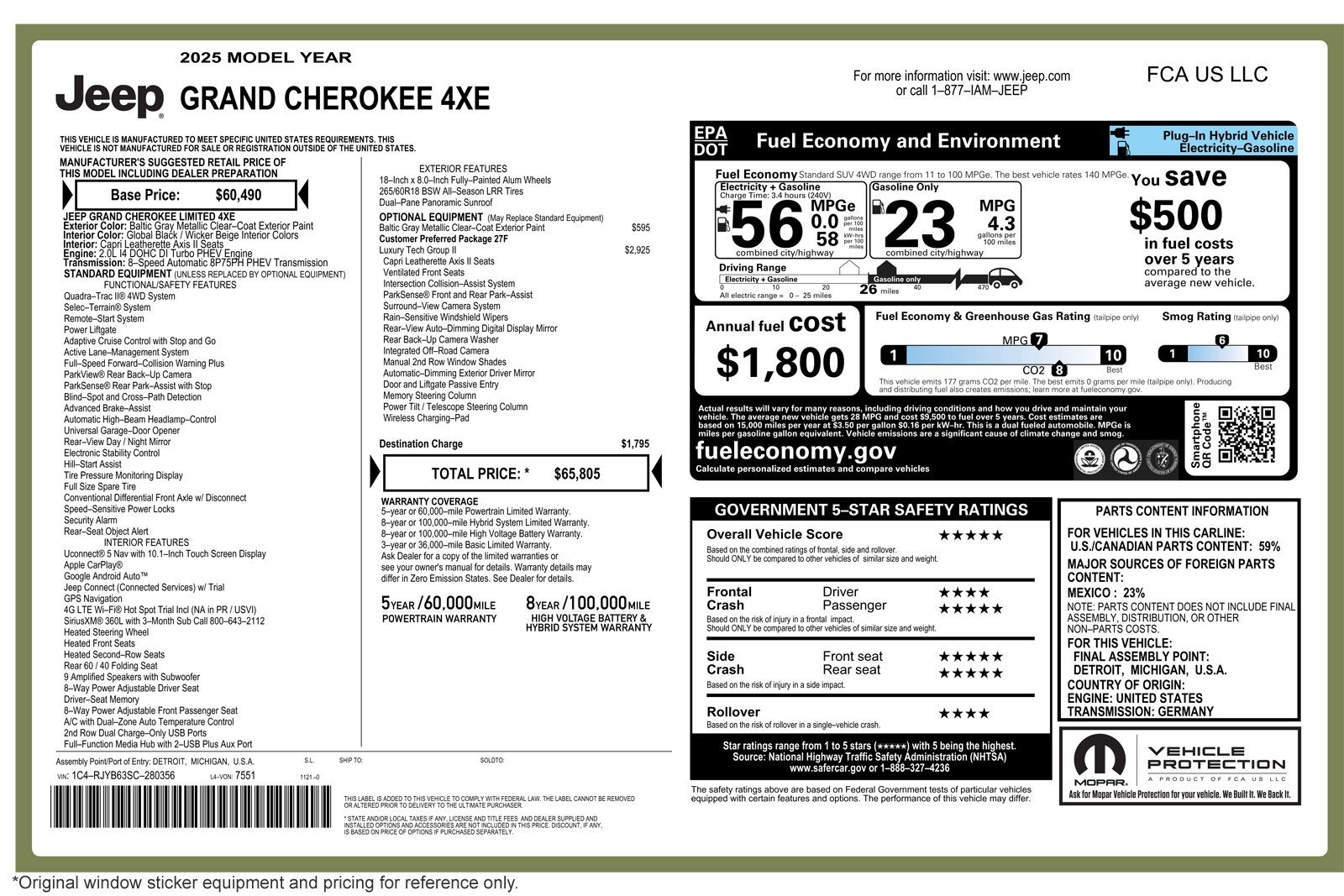 Used 2025 Baltic Gray Metallic Clearcoat Jeep 4x4 image 2