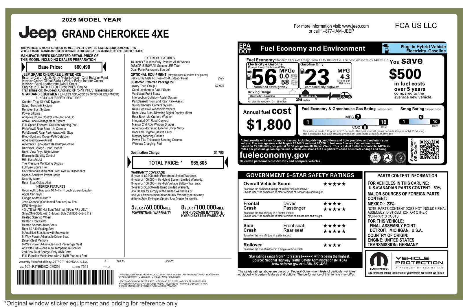 Used 2025 Baltic Gray Metallic Clearcoat Jeep 4x4 image 2