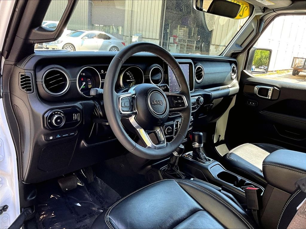Used 2023 Bright White Clearcoat Jeep Sahara 4xe image 8