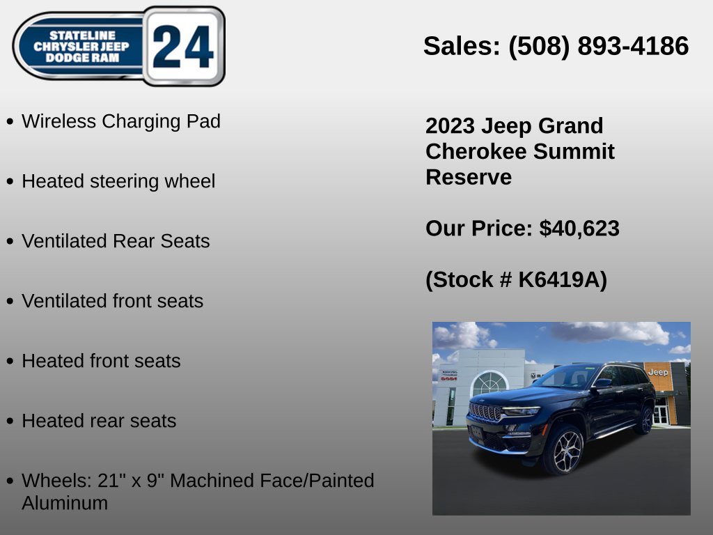 Used 2023 Black Jeep Summit Reserve image 11