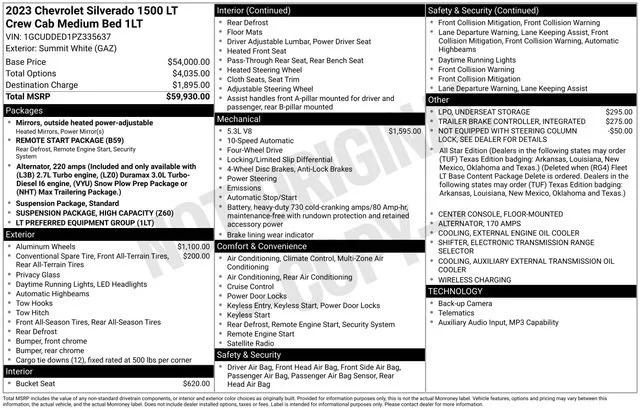 Used 2023 Summit White Chevrolet LT image 30