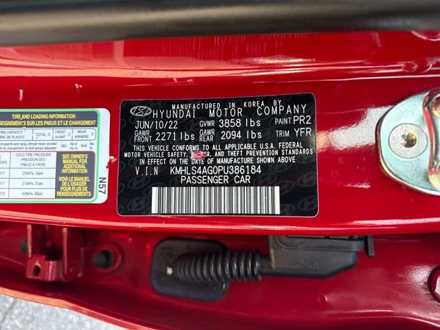 Used 2023 Scarlet Red Pearl Hyundai SEL image 17