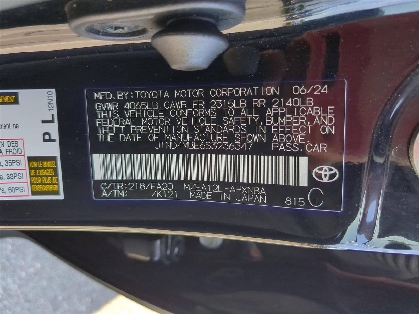 Used 2025 Midnight Black Metallic Toyota SE image 35