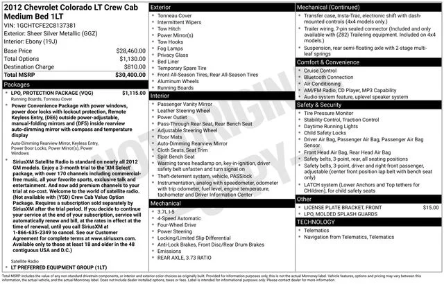 Used 2012 Silver Chevrolet 1LT image 7