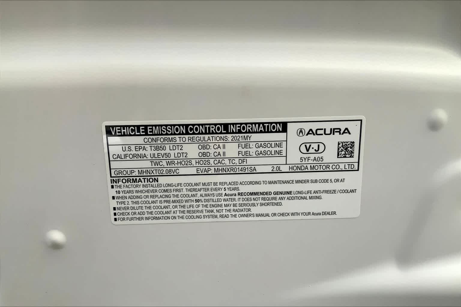 Certified Used 2021 Platinum White Pearl Acura  image 30