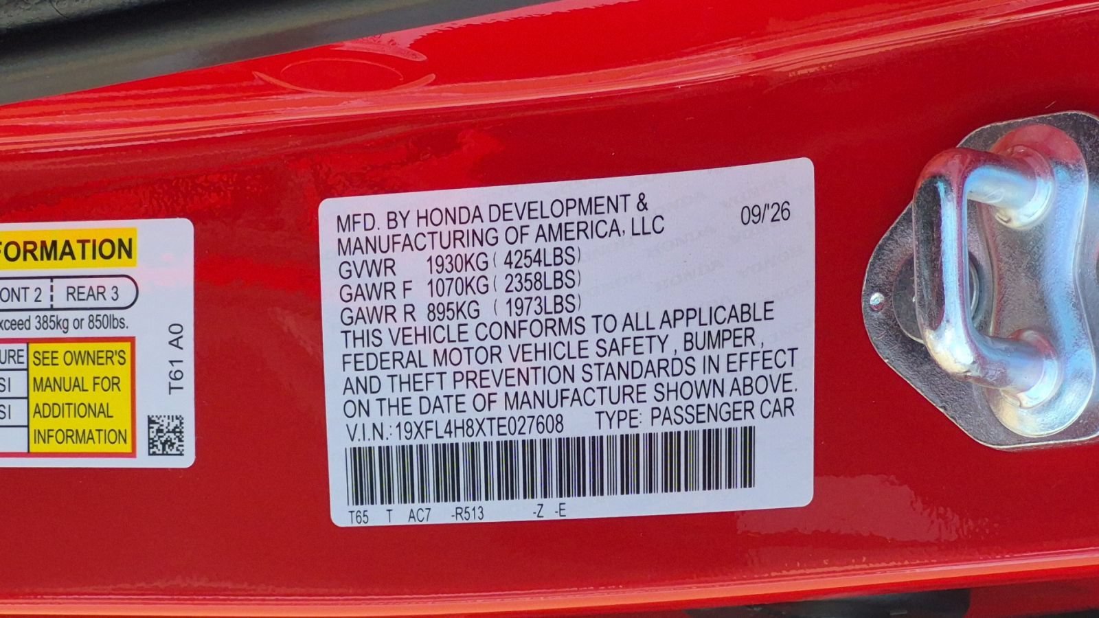 New 2026 Rallye Red Honda Sport image 29