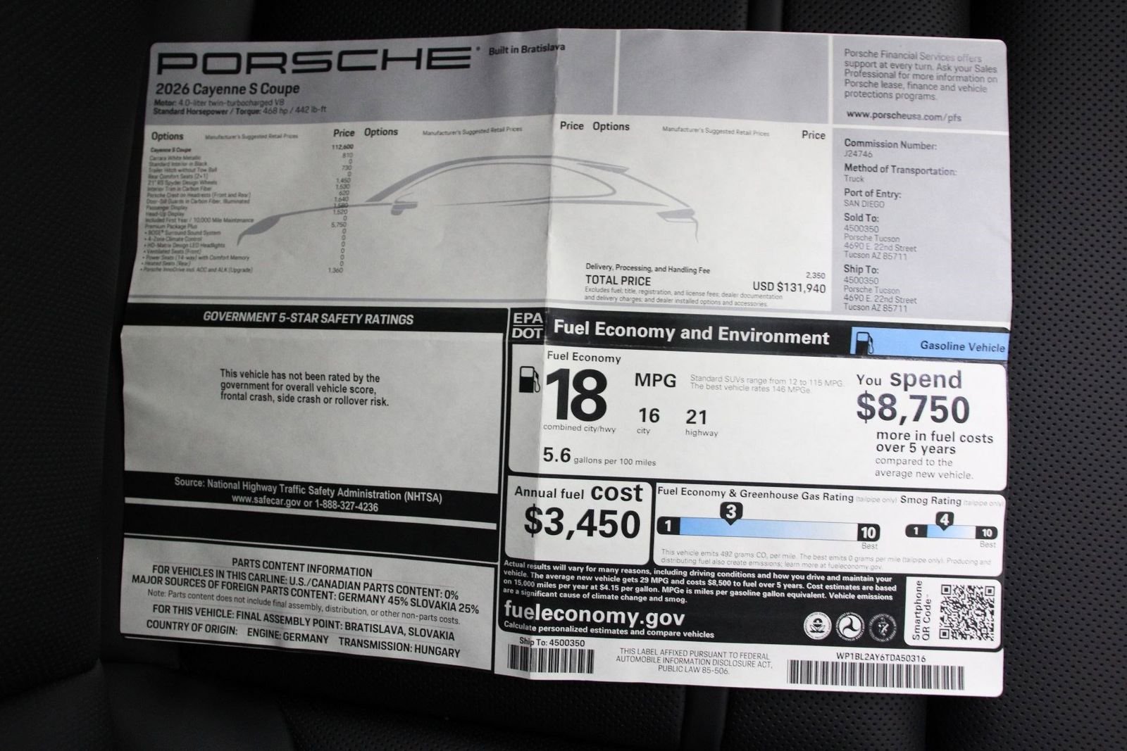 New 2026 Carrara White Metallic Porsche S image 25