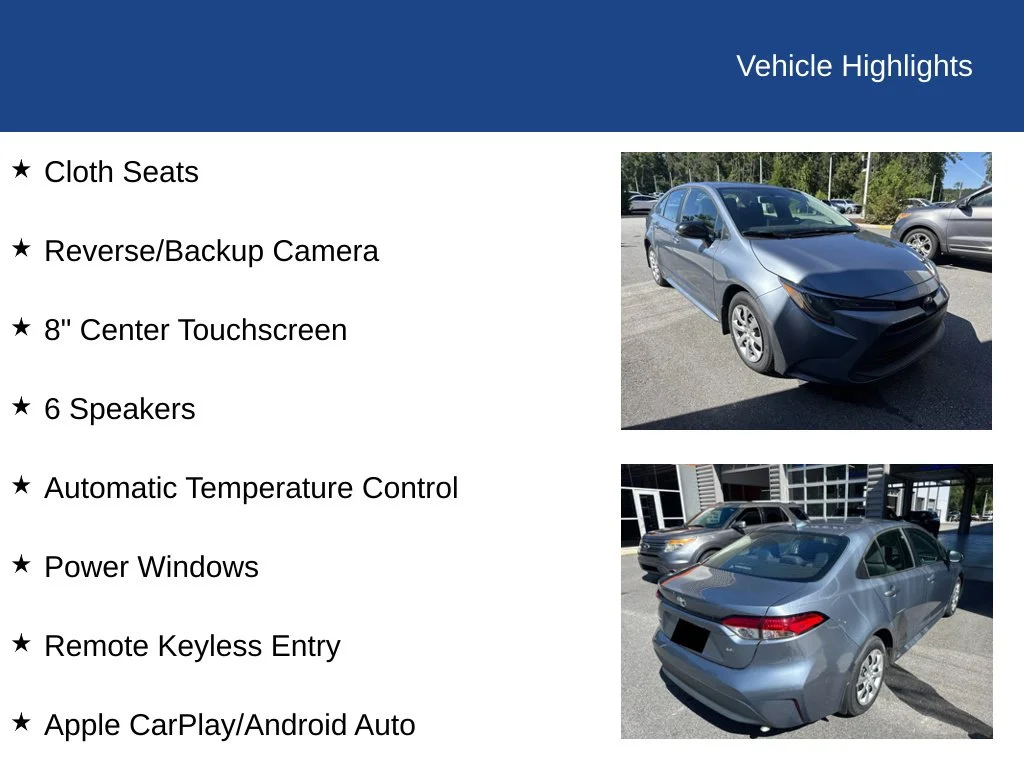 Used 2025 Blue Toyota LE image 6