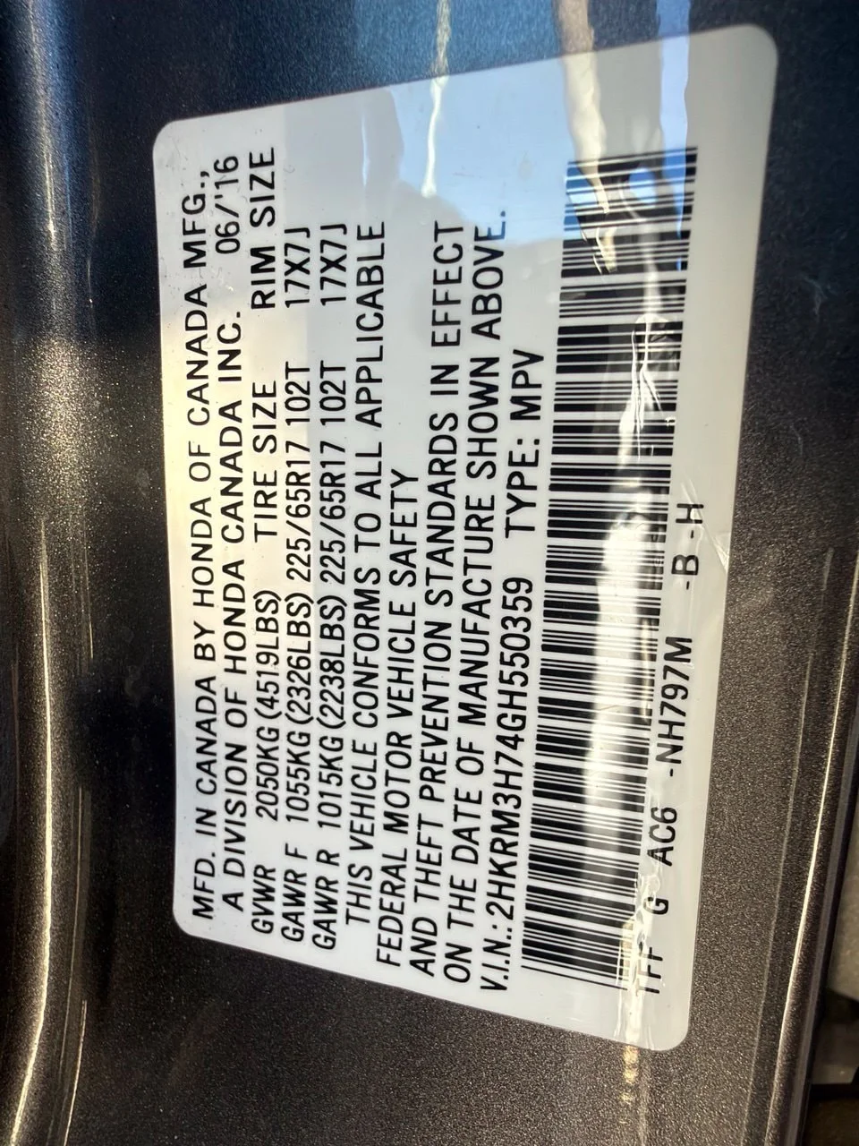 Used 2016 Urban Titanium Metallic Honda EX-L image 8