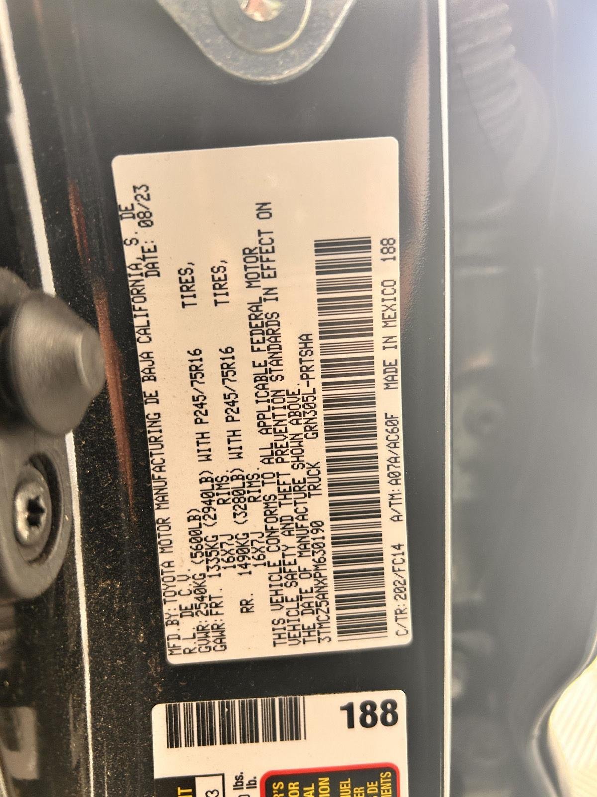 Certified Used 2023 Black Toyota SR5 image 24