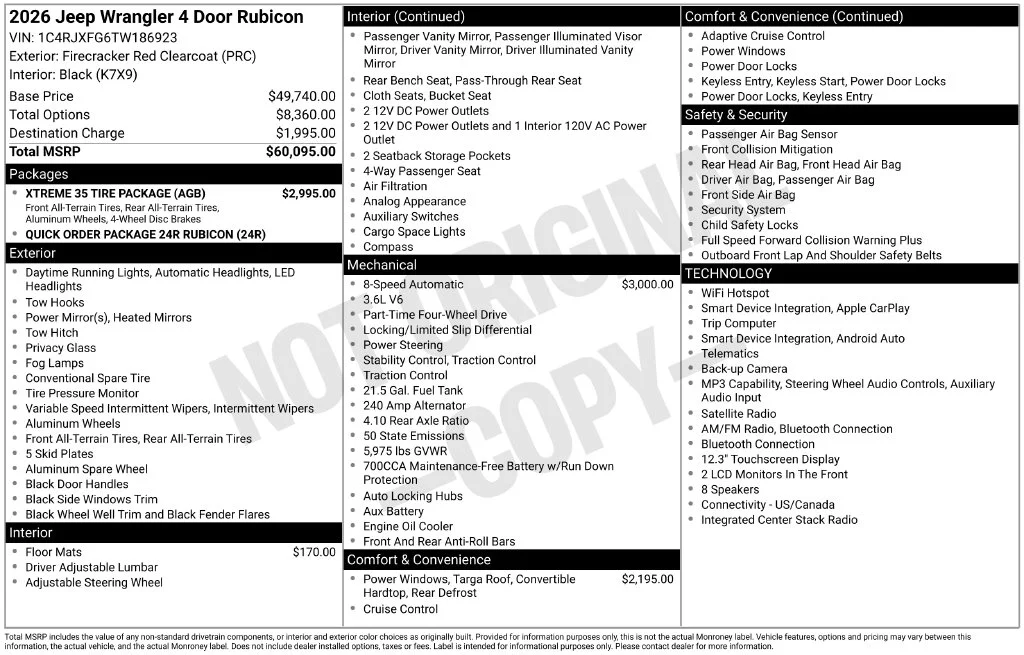 Used 2026 Red Jeep Rubicon image 10