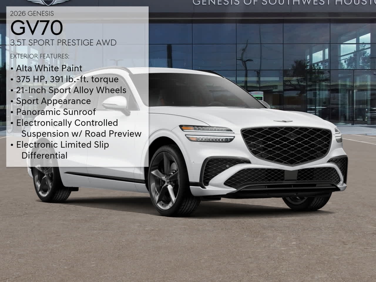 Used 2026 Alta White Genesis 3.5T Sport Prestige image 3