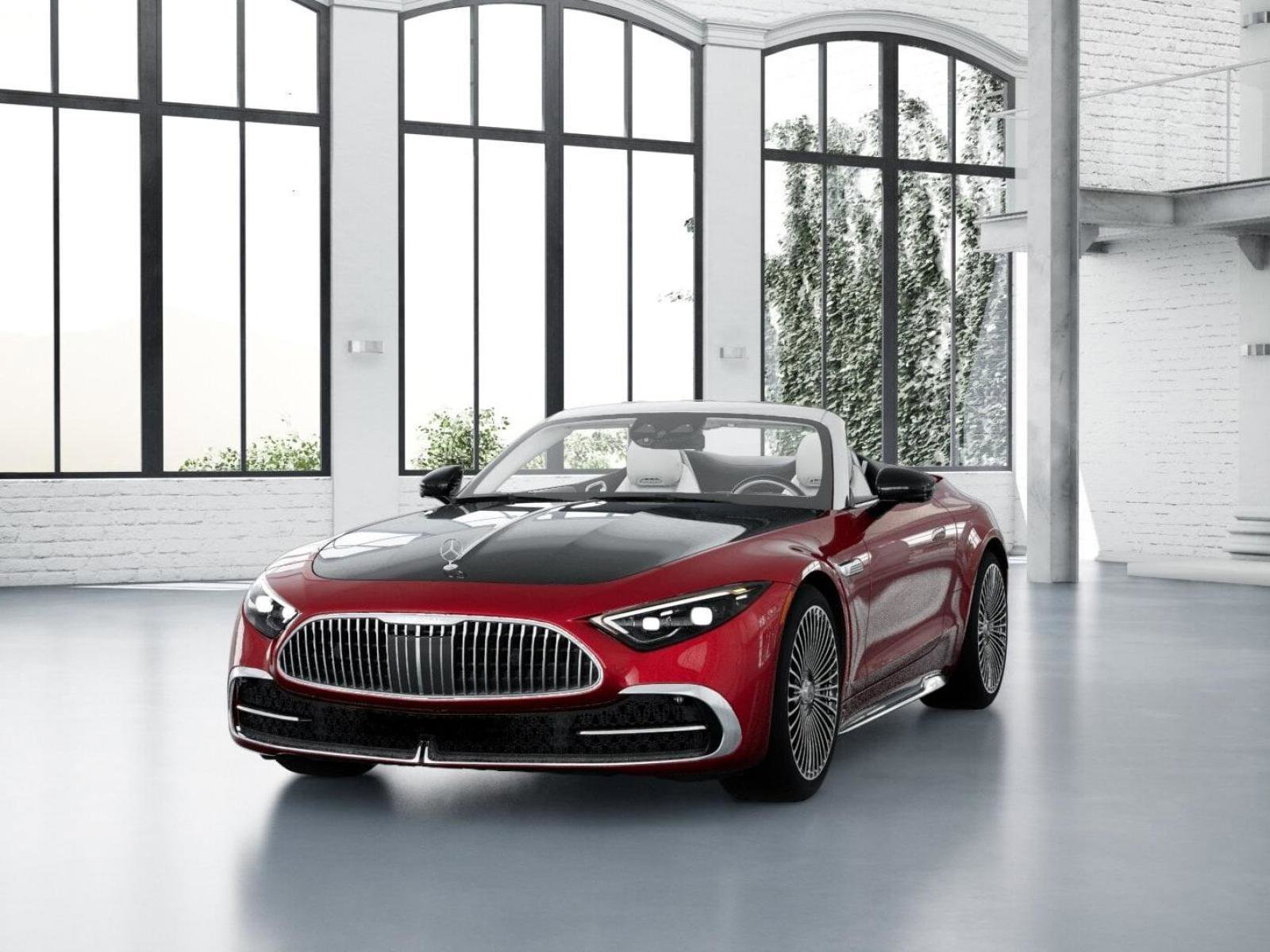New 2026 MANUFAKTUR garnet red metallic (Red Ambiance) Mercedes-Benz Maybach SL 680 Monogram Series image 41